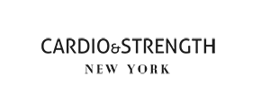 Logo of "Cardio & Strength New York" in black text on a white background.